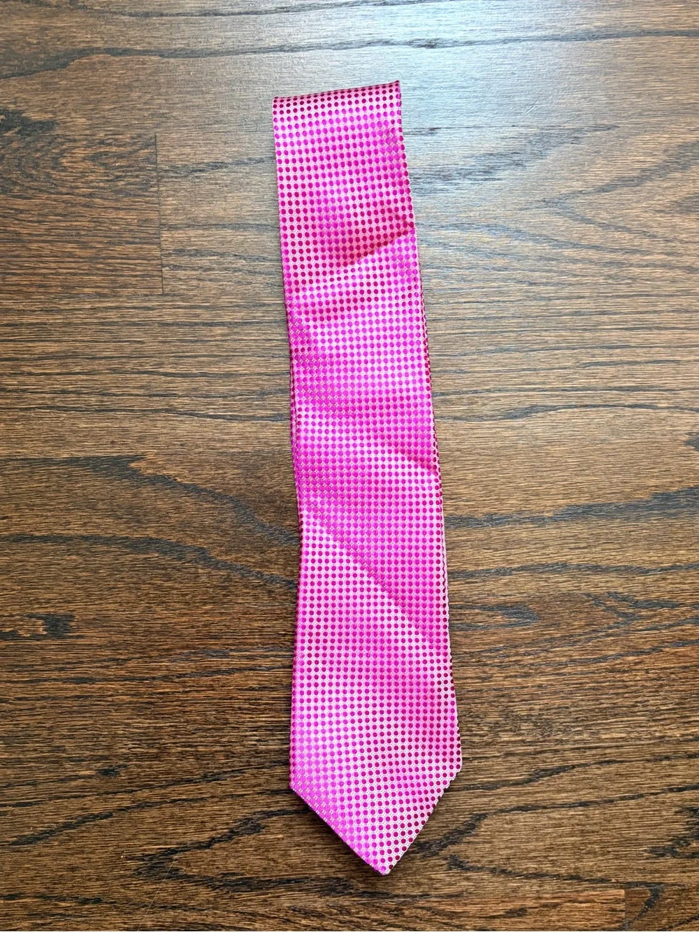 Ted Baker London Pink Micro-Grid Skinny Tie